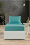Lisa Elastic Fitted Green Color Single Padded Sheet Set - 4