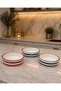 Modern Rhythm Series 3 Colors Set of 3 Serving Presentation Bowls Ceramic 14 cm Presentation Bowls - 2