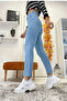 Alice Light Blue High Waist Lycra Mom Jean Pants - 2