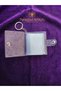 Transparent Glitter Mini Photo Album and Gold Spool Wallet Keychain with Silver Ring - 2