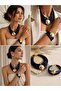 Navy Blue Leather Cord Gold Medallion Necklace - 3