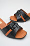 S150 Bead Detailed Short Heeled Slippers Shoes - 4