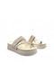 Stone Detailed, Flexible and Lightweight Design, Beige Color Flip-Flop Women's Slippers - 5