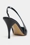 Mehru Black Patent Leather Belt Detail Pointed Toe Women's Heeled Shoes - 8