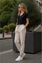 Women's V-Neck Modal Fabric Oversize 95% Cotton Lycra Short Sleeve Blouse T-Shirt Fit Casual Sweat-Proof - 4