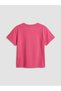 Lcw Kids Fuchsia Crew Neck Embroidered Girls' T-Shirt - 3