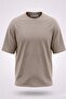 Basic Style Unisex Waffle Kumaş Basic Tişört T-Shirt - 4