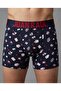 Men's Navy Blue Casino Dice and Playing Cards Patterned Fun Cotton Boxer - Db309