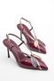High-Heeled Shoes Classic High-Heeled Shoes Slingback Shoes Patent Leather High-Heeled Shoes