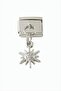Gldisptm Star Zircon Stone Sallati Steel Charm - (01011) Silver Color