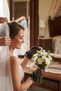 Veramira Black Tulle Bridal Gloves – Elegant Wedding Accessory with Polka Dot Lace Wrist Detail - 4