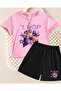 Girls' K-Rop Printed T-Shirt and Shorts Set