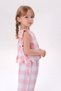 Peach print button-down top and bottom set - 2