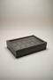 Dark Walnut Mdf 10 Compartments Magnetic Cover 31X21X9 cm Glass Cover Watch Box Organizer - 3