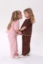 Brown Laser Cut Embroidered Top and Bottom Set - 6