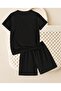 Girls' K-Rop Printed T-Shirt and Shorts Set - 2