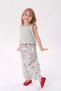 Green cherry printed embroidered top and bottom set - 2