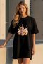 Women's Short Sleeve Crew Neck T-Shirt Dress Nightgown