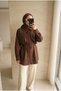 Women's Cape Detail Belted Shirt - 4