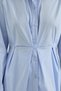 Waist-Tied Cotton Poplin Shirt Blue - 4