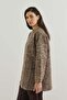 Self-Patterned Tweed Tunic with Scarf Detail - 4