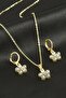 Gldisptm Flower Stone Set Necklace - (74322) Silver Color - 2