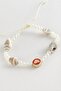 Gldisptm Heart Seashell Pearl Macrame Rope Bracelet (74823) - Yellow - 2