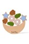 Montessori Stacking & Balancing Set – Nature Inspired Wooden Acorn, Flower & Leaf Blocks - 2