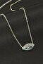 Gldisptm Eye Zircon Stone Necklace - (83321) Silver Color - 2