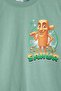 Green Boy's Crew Neck T-Shirt and Shorts 2-Piece Printed Set 23999 - 5