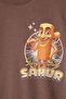 Brown Boys' Crew Neck T-Shirt and Shorts 2-Piece Printed Set 24000 - 5