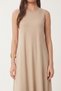 Summer Knitted Dress with Pockets Lrn0032 Beige - 5