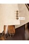 Italian Style Slim Fit Men's Mono Collar Linen Blend Jacket Beige T20083-09 - 4
