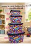8-Piece Toy Box Set 50 25 12 5 Lt Colorful Plastic Storage Box with Lid - 5