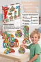 Educational Geometric Building Blocks 64 Pieces Intelligence Enhancing Puzzle Plug and Play Toy for Ages 3+ - 6