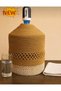 Bottle Cover with Jute Straw Bamboo Pattern, Natural Jute Look, Decorative Basket, Bottle Cover