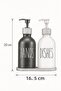 Liquid Soap Dispenser Set with Bamboo Base, 2-Piece Kitchen and Bathroom Stylish Organizer with Pump - 3