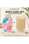 2-Piece Bath Care Set Natural Gourd Fiber Scrubber and Bath Glove Spa Set - 2