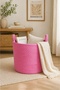 Handcrafted Textured Large Basket – 40 X 36 cm Decorative Home Organization, Toy and Laundry Organizer - 2