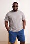Burgundy-Navy Blue -Gray Regular/Comfort Fit 3-Pack Large Size T-Shirt Tmnss24Bf00059 - 3