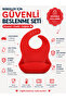 Children's Silicone Baby Bib (RED) - 2