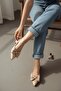 حذاء بكعب مدبب من Ilef Bow Beige (كعب 3 سم). - 6