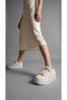 White Transparent Sequined Women's Sports Shoes Ew2014