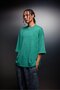 Men's Green Oversized Wash Effect Basic Tshirt - 2