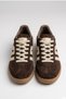 Street-Line Classic Brown Suede-Leather Unisex Sports Shoes - 4