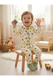 Children's Baby Set Long Sleeve Cotton Animal Patterned Top and Bottom Set - 2
