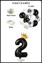 2 Number Black Foil Balloon, King's Crown and Black Balloon Set with Confetti - 3