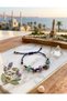 Aquarius Zodiac Real Natural Stone Knitted Bracelet – Aventurine, Amethyst, Lapis Lazuli, Crystal Quartz - 3