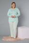 Plus Size Long Sleeve Pajama Set B09-174 - 3