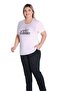 Plus Size Oversized Short Sleeve Pajama Set B78-92 - 4